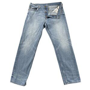 B Sides Blue Jeans Womens 32 Button Fly Light Wash Denim USA Streetwear